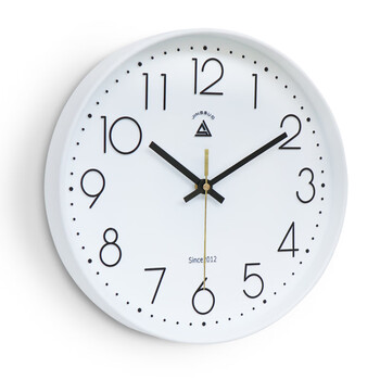 东茂挂钟教室专用简约学校班级初中小学高中学生学习钟表挂表 8英寸白