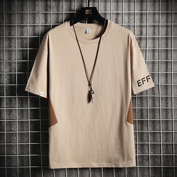 尔克短袖t恤男潮牌纯棉半袖夏季t恤上衣以纯李宁耐克官方卡其色4xl