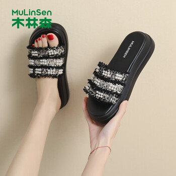 【木林森拖鞋女】木林森拖鞋女凉拖室外居家加厚软底拖鞋时尚百搭女
