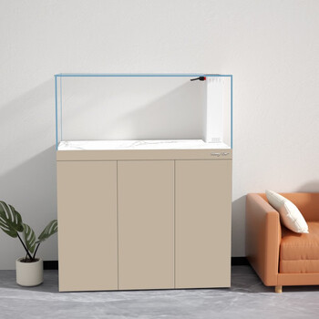 liangcai南美缸水族箱底滤客厅造景超白客厅一体拉筋底滤直角溢流鱼缸