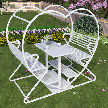 创京懿选户外爱心秋千椅庭院装饰品网红景区景点民宿摆件打卡情侣心形