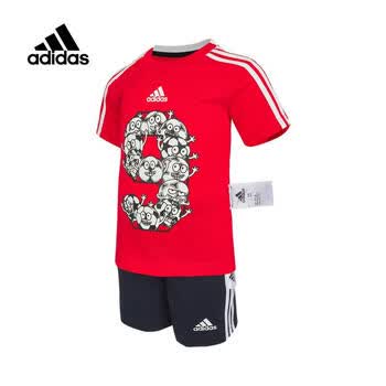 Adidas Kids阿迪达斯小童2021男婴童I LIL 3S SP SET短袖套服GM8968 GM8967 104【图片价格品牌报价】-京东