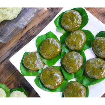 宜享健康青团水牛花粑粑艾草野菜清明草鼠曲草粑粑湖南特产手工现做