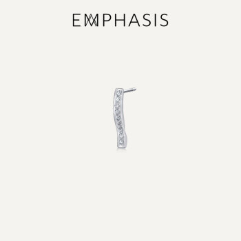 EMPHASIS 艾斐诗Timeless「恒」系列白18K金六芒星钻石耳钉92034E