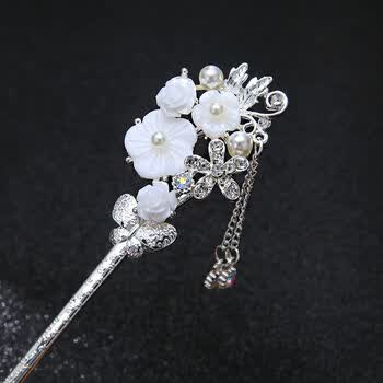 美芙仁发簪古典簪子宫廷复古发簪韩国发饰镶钻流苏步摇新娘发钗盘发