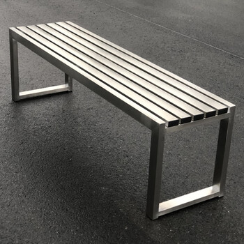 不锈钢长凳子公园休息户外长条凳室内外休闲长排凳子304不锈钢 100cm*