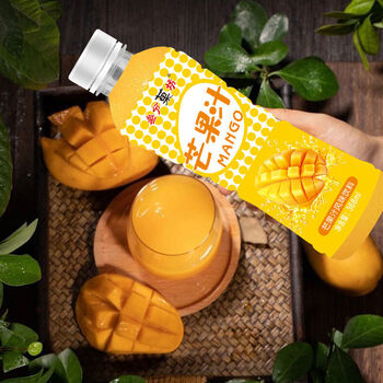 益生菌发酵果汁饮料整箱瓶芒果沙棘汁猕猴桃鲜橙汁夏芒果汁368ml4瓶