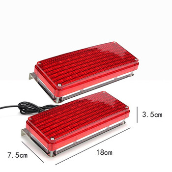 闪灯汽车爆闪灯中网闪光灯大功率高亮警示灯12v24v220v12v一套全红光
