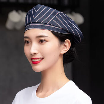 慕枫晴厨师帽子男女夏季透气服务员贝雷帽餐饮奶茶店餐厅厨房工作帽