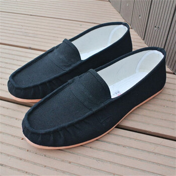 意尔康春秋老北京布鞋圆头包子鞋男单豆豆休闲鞋套脚透气户外散步司机