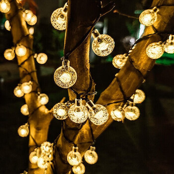 珍维亚太阳能灯户外灯花园装饰灯庭院灯室外防水灯带led灯串彩气泡球