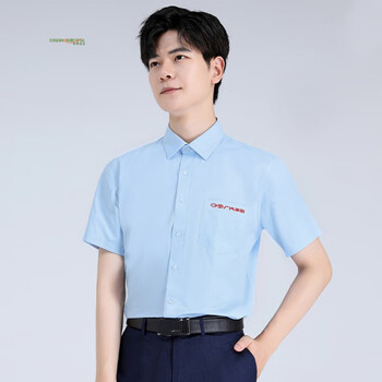 淳沫笙夏(chunmoshengxia)广汽丰田工作服衬衫浅蓝色蓝色衬衣工装工服