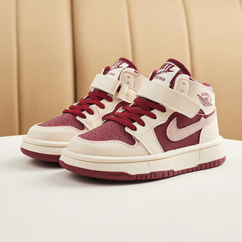 耐克顿联名儿童运动鞋男童鞋子春秋季夜光aj童鞋防滑高帮板鞋女童酒