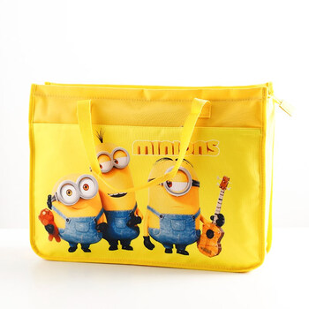 袋8k素描画包卡通可爱a3美术袋大号学生补习手提袋收纳包 24号 小黄人