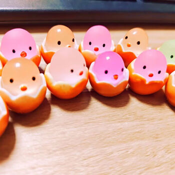 小鸡仔小夜灯睡眠夜用diy树脂奶油胶小摆件夜 *20枚-夜光/弹壳鸡仔*