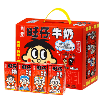 旺仔牛奶125ml*24盒装一箱整箱批發甜奶早餐饮料学生 24盒整箱礼盒装