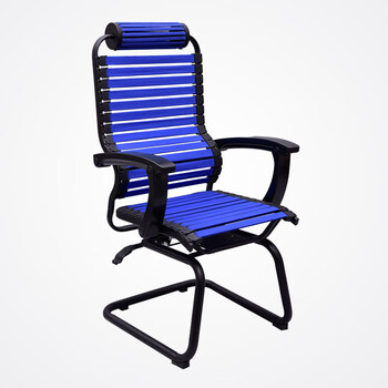 光弓形电脑椅子家用书房靠背橡皮筋健康椅舒适可躺办公椅 s6639ag蓝色