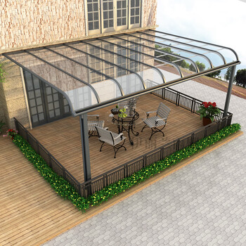 铝合金雨棚阳台防雨遮阳棚庭院雨蓬别墅户外露台家用车棚露天窗台白色