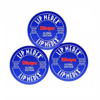 润唇膏 修复滋润保湿防干裂美国原装进口 小蓝罐3支装(国际版) 碧唇