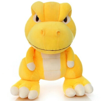 森尼熊小恐龙阿贡毛绒玩具小恐龙公仔布娃娃大号抱枕宝宝玩偶 黄色 阿