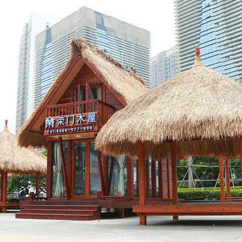 人造草铝制茅草阻燃复古茅草凉亭装饰农家乐屋面装饰假茅草仿真稻草瓦