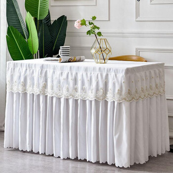 婚庆婚礼签到台甜品台自助餐网纱桌桌布聚酯纤维生日派装饰台涤纶聚酯