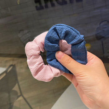 春夏简约百搭泡芙猪大肠发圈可爱少女肥肠皮筋发绳韩国头绳女骏荣2个