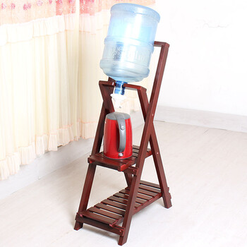 实木净水桶支架桶装水支架倒置饮水桶水支架家用落地水桶架子 红木色