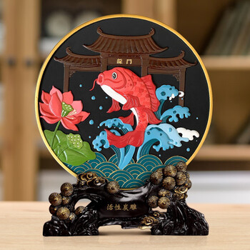 展鸥活性炭雕工艺品电视柜玄关摆件小客厅酒柜家居装饰品创意房间摆设