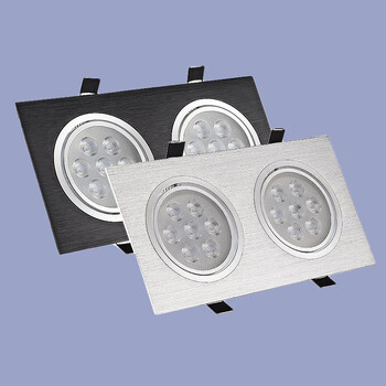 斗盏灯 双头射灯led嵌入式斗胆灯客厅吊顶天花过道射灯服装店铺店斗