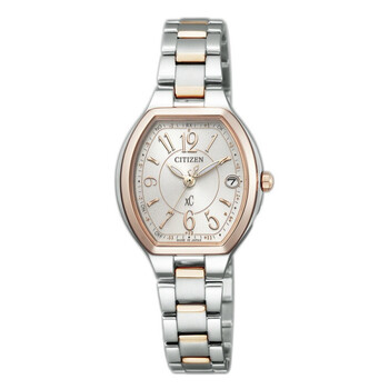 日本直邮citizen西铁城xc系列女士优雅大方双色表带日期显示无线电