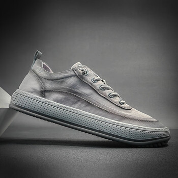 歪头冰丝布休闲鞋韩版潮流百搭板鞋秋冬软底透气丑鞋款a nike nq 灰色