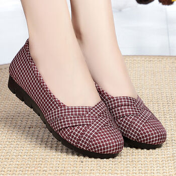 新款老北京布鞋女平跟防滑软底透气休闲孕妇中老年妈妈工作小单鞋