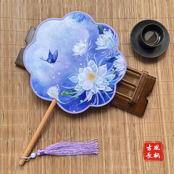 巧工坊古风扇子女圆扇夏天团扇宫扇古装汉服配饰舞蹈扇中国风生日礼物