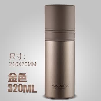 泡茶杯304不锈钢保温杯刻字便携杯子水杯男女士茶杯 金色【图片 价格
