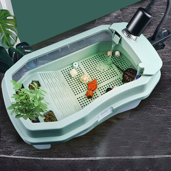 共度特大号养乌龟专用缸水陆巴西龟草龟饲养箱养龟盆乌龟缸带晒台龟盆