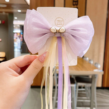 诺贝宜复古风大蝴蝶结流苏飘带发饰汉服配饰发夹女儿童公主古装头饰