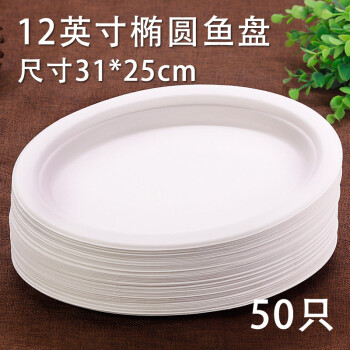 一次性纸盘子加厚可降解手工幼儿园生日蛋糕烧烤餐具圆形纸盘餐盘12