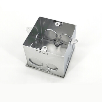 86型金属开关盒钢制接线盒镀锌暗盒家用暗装底盒拉伸盒预埋盒h70活底