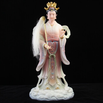 细细木语汉白玉泰山娘娘碧霞元君神像泰山圣母老母奶奶佛像居家用供奉