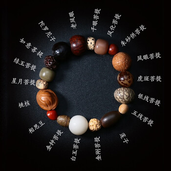 轩野菩提子手串天然多宝珠原籽十八子文玩配饰星月金刚佛珠手链男女十八子菩提手串 白玉 图片价格品牌报价 京东