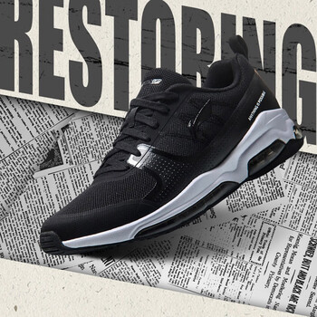 李宁男鞋休闲鞋千骑2018新款全掌气垫减震耐磨防滑复古秋冬季运动鞋