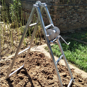 墨薰槿农用灌溉潜水泵拔泵井架子手摇式水井支架du铁架子辘轳打捞神