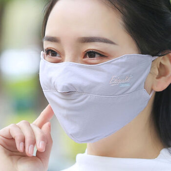 防嗮口罩夏季新款口罩女春夏季防晒夏天开口露鼻冰丝加大护眼角可清洗