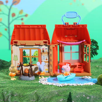 佩奇儿童过家家玩具男女孩佩琪公仔玩偶仿真小房子玩具屋套装森林小屋