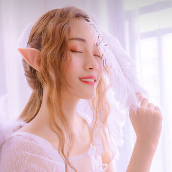 道具万圣节精灵耳朵超仙天使耳饰二次元动漫装扮饰品女 精灵长耳朵