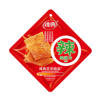辣典辣典纯辣片欢乐鞋底辣条大辣片儿时味道50克*10包微辣 微辣纯辣片50g*10包