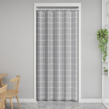 浴室卫生间窗户免打孔防水窗帘厨房遮光遮阳防油遮挡帘卷帘门帘北欧灰