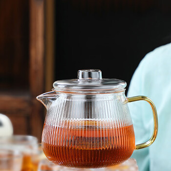 感辙玻璃内胆泡茶壶花茶杯茶水分离泡茶杯办公室煮茶壶红茶杯沏茶壶竖