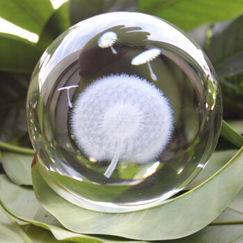 玻璃球水晶球麋鹿星空透明创意装饰品小摆件圆球七夕生日礼物女生